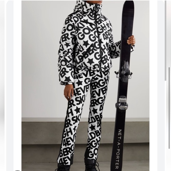NWT Goldbergh ski pants white and black logo pants - Picture 3 of 5